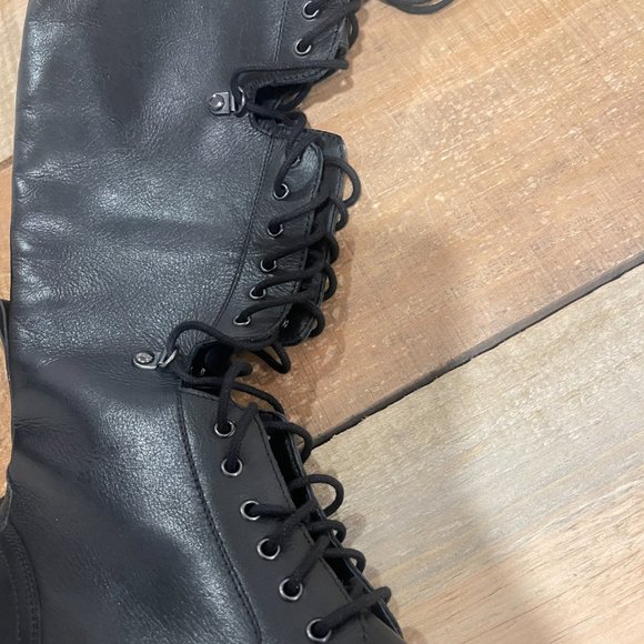Free People Womens Miller Cut Out Combat Boots Black NEW 7.5 +8.5 - Picture 8 of 12